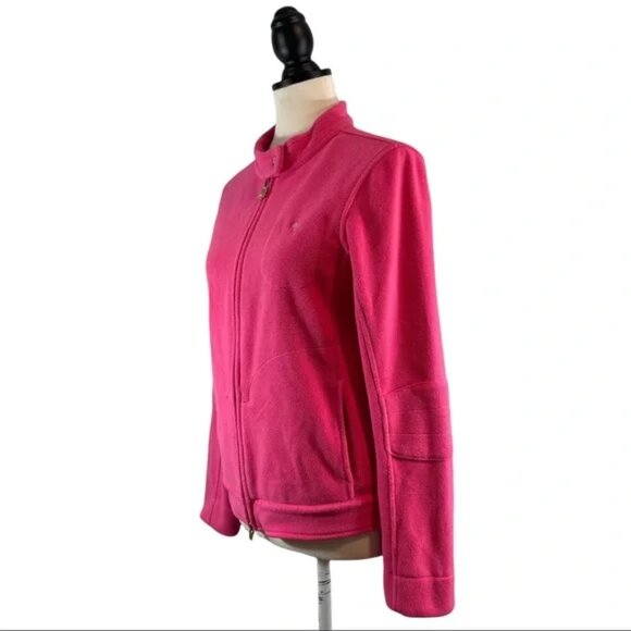 Lilly Pulitzer Fleece Jacket Pink Full Zip Front w/ Pockets, Size S - Picture 6 of 14